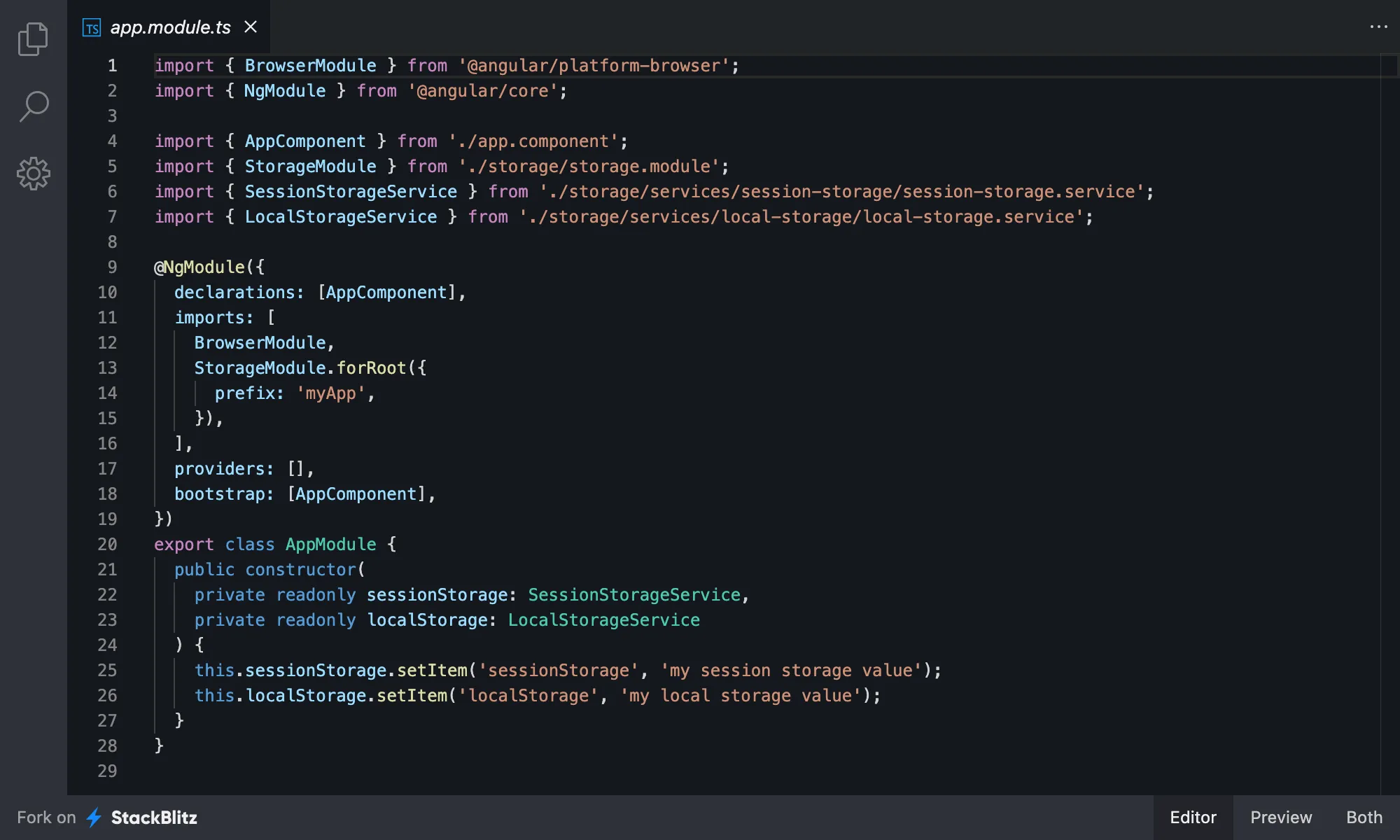 StackBlitz example: app.module.ts